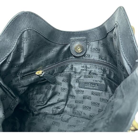 MICHAEL Michael Kors Lilly Tote Black Leather Shoulder Bag - Picture 14 of 15